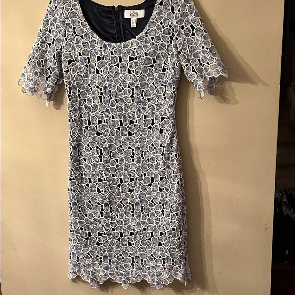 Belle Badgley Mischa Dress - Navy & White Size 2